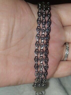 Vintage Women’s Silver-Tone Multi Strand Bracelet 316 SS